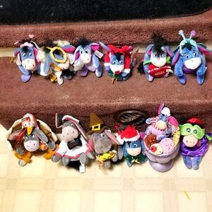 Vintage Eeyore plushies from the Disney Store